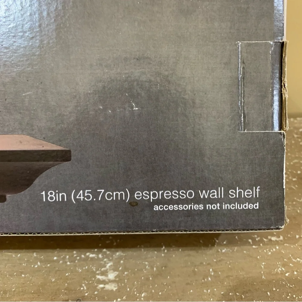 NEW ABC’S of Decor Always Being Creative 18 inch Espresso Floating Wall Shelf